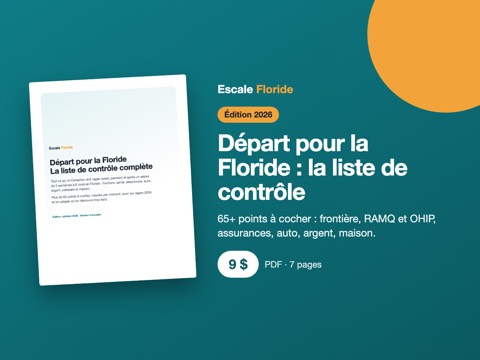 Couverture de la liste de contrôle Départ pour la Floride